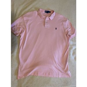 Polo Ralph Lauren Pink Polo Shirt Size L Exclusive of Decoration
